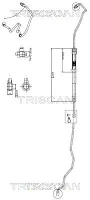 Hydraulikschlauch, Lenkung von Hydraulikpumpe nach Lenkgetriebe TRISCAN 8516 29041