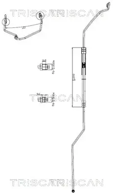 Hydraulikschlauch, Lenkung von Hydraulikpumpe nach Lenkgetriebe TRISCAN 8516 29042