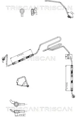 Hydraulikschlauch, Lenkung von Hydraulikpumpe nach Lenkgetriebe TRISCAN 8516 29043