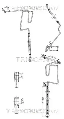 Hydraulikschlauch, Lenkung von Hydraulikpumpe nach Lenkgetriebe TRISCAN 8516 29050 Bild Hydraulikschlauch, Lenkung von Hydraulikpumpe nach Lenkgetriebe TRISCAN 8516 29050