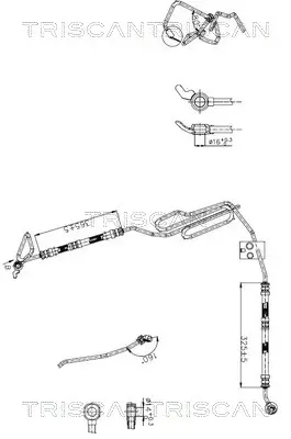 Hydraulikschlauch, Lenkung von Hydraulikpumpe nach Lenkgetriebe TRISCAN 8516 29051 Bild Hydraulikschlauch, Lenkung von Hydraulikpumpe nach Lenkgetriebe TRISCAN 8516 29051