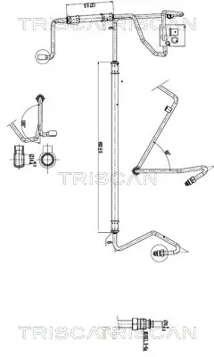 Hydraulikschlauch, Lenkung von Hydraulikpumpe nach Lenkgetriebe TRISCAN 8516 29052