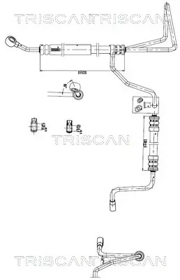 Hydraulikschlauch, Lenkung von Hydraulikpumpe nach Lenkgetriebe TRISCAN 8516 29054