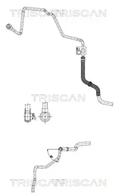 Hydraulikschlauch, Lenkung von Lenkgetriebe nach Ausgleichsbehälter TRISCAN 8516 29055