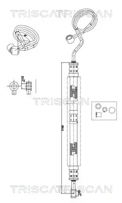 Hydraulikschlauch, Lenkung von Hydraulikpumpe nach Lenkgetriebe TRISCAN 8516 29057