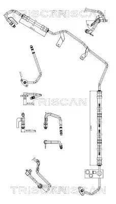 Hydraulikschlauch, Lenkung von Hydraulikpumpe nach Lenkgetriebe TRISCAN 8516 29060 Bild Hydraulikschlauch, Lenkung von Hydraulikpumpe nach Lenkgetriebe TRISCAN 8516 29060