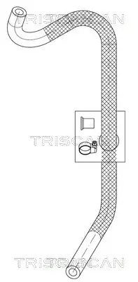 Hydraulikschlauch, Lenkung vom Ölkühler zum Ölbehälter TRISCAN 8516 29063 Bild Hydraulikschlauch, Lenkung vom Ölkühler zum Ölbehälter TRISCAN 8516 29063