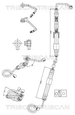 Hydraulikschlauch, Lenkung von Hydraulikpumpe nach Lenkgetriebe TRISCAN 8516 29065