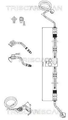 Hydraulikschlauch, Lenkung von Hydraulikpumpe nach Lenkgetriebe TRISCAN 8516 29078 Bild Hydraulikschlauch, Lenkung von Hydraulikpumpe nach Lenkgetriebe TRISCAN 8516 29078