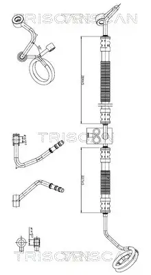 Hydraulikschlauch, Lenkung von Hydraulikpumpe nach Lenkgetriebe TRISCAN 8516 29079 Bild Hydraulikschlauch, Lenkung von Hydraulikpumpe nach Lenkgetriebe TRISCAN 8516 29079