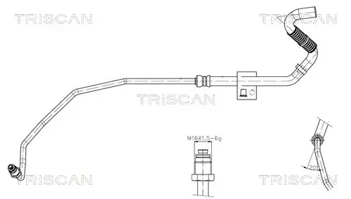 Hydraulikschlauch, Lenkung von Lenkgetriebe nach Ausgleichsbehälter TRISCAN 8516 29080