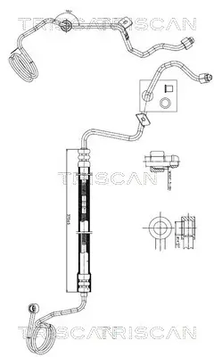 Hydraulikschlauch, Lenkung von Hydraulikpumpe nach Lenkgetriebe TRISCAN 8516 29081