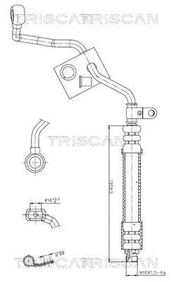 Hydraulikschlauch, Lenkung von Hydraulikpumpe nach Lenkgetriebe TRISCAN 8516 29082