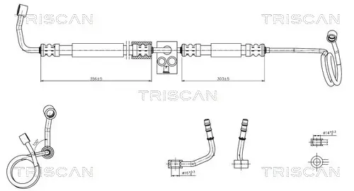 Hydraulikschlauch, Lenkung von Hydraulikpumpe nach Lenkgetriebe TRISCAN 8516 29086 Bild Hydraulikschlauch, Lenkung von Hydraulikpumpe nach Lenkgetriebe TRISCAN 8516 29086