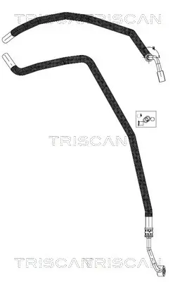 Hydraulikschlauch, Lenkung von Lenkgetriebenach Kühlrohr TRISCAN 8516 29091