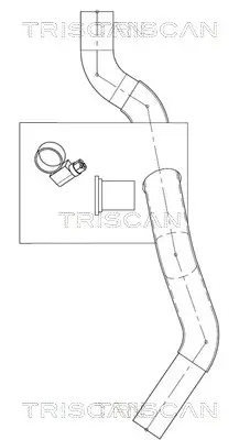 Hydraulikschlauch, Lenkung vom Ölbehälter zur hydraulischen Lenkungspumpe TRISCAN 8516 29093 Bild Hydraulikschlauch, Lenkung vom Ölbehälter zur hydraulischen Lenkungspumpe TRISCAN 8516 29093