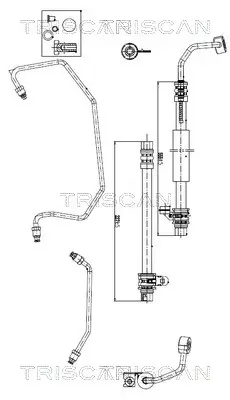 Hydraulikschlauch, Lenkung von Hydraulikpumpe nach Lenkgetriebe TRISCAN 8516 43001 Bild Hydraulikschlauch, Lenkung von Hydraulikpumpe nach Lenkgetriebe TRISCAN 8516 43001