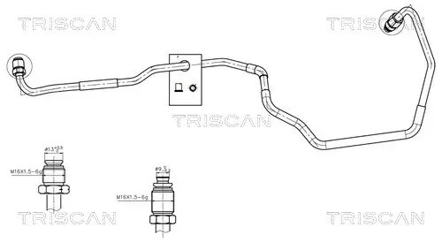 Hydraulikschlauch, Lenkung von Hydraulikpumpe nach Lenkgetriebe TRISCAN 8516 43007