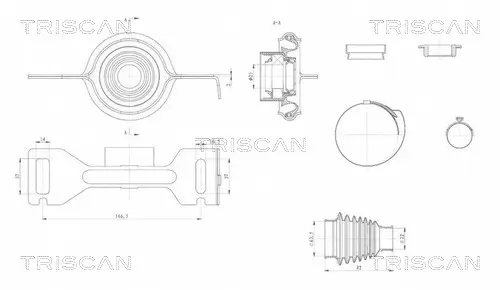 Lagerung, Gelenkwelle TRISCAN 8540 13302