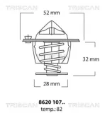 Thermostat, Kühlmittel TRISCAN 8620 10782