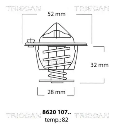 Thermostat, Kühlmittel TRISCAN 8620 10782 Bild Thermostat, Kühlmittel TRISCAN 8620 10782