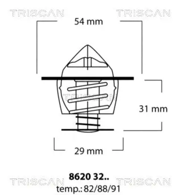 Thermostat, Kühlmittel TRISCAN 8620 3288