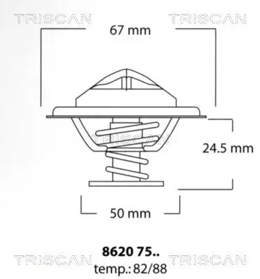 Thermostat, Kühlmittel TRISCAN 8620 7582