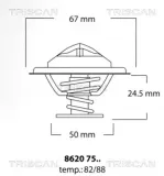 Thermostat, Kühlmittel TRISCAN 8620 7582