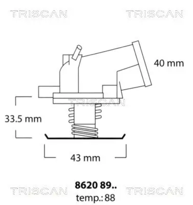 Thermostat, Kühlmittel TRISCAN 8620 8988 Bild Thermostat, Kühlmittel TRISCAN 8620 8988