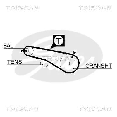 Zahnriemen TRISCAN 8645 5257XS Bild Zahnriemen TRISCAN 8645 5257XS