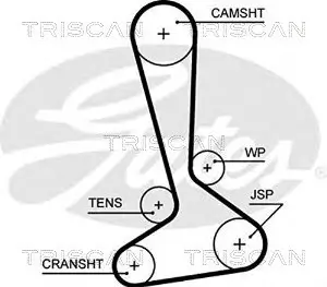 Zahnriemen TRISCAN 8645 5645XS Bild Zahnriemen TRISCAN 8645 5645XS
