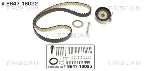 Zahnriemensatz TRISCAN 8647 16022 Bild Zahnriemensatz TRISCAN 8647 16022