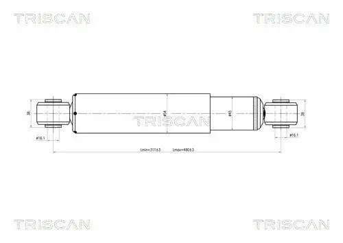 Stoßdämpfer TRISCAN 8705 10205 Bild Stoßdämpfer TRISCAN 8705 10205