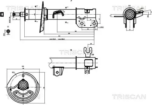 Stoßdämpfer Vorderachse links TRISCAN 8705 21101 Bild Stoßdämpfer Vorderachse links TRISCAN 8705 21101