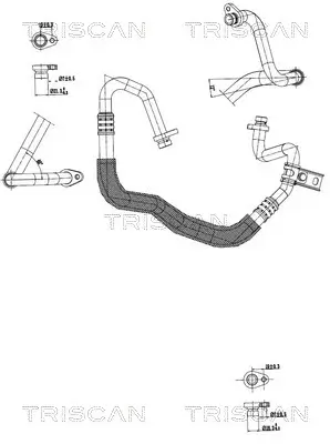 Hochdruck-/Niederdruckleitung, Klimaanlage vorne TRISCAN 9010 10001