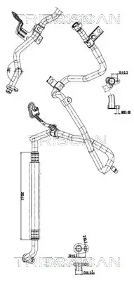Hochdruck-/Niederdruckleitung, Klimaanlage hinten TRISCAN 9010 10008 Bild Hochdruck-/Niederdruckleitung, Klimaanlage hinten TRISCAN 9010 10008