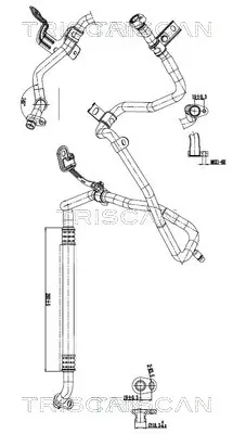 Hochdruck-/Niederdruckleitung, Klimaanlage hinten TRISCAN 9010 10009 Bild Hochdruck-/Niederdruckleitung, Klimaanlage hinten TRISCAN 9010 10009