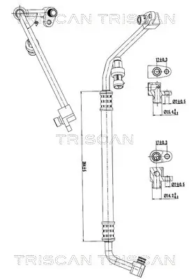 Hochdruck-/Niederdruckleitung, Klimaanlage TRISCAN 9010 10012 Bild Hochdruck-/Niederdruckleitung, Klimaanlage TRISCAN 9010 10012