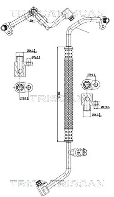 Hochdruck-/Niederdruckleitung, Klimaanlage TRISCAN 9010 10014