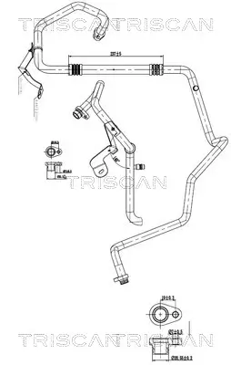 Hochdruck-/Niederdruckleitung, Klimaanlage TRISCAN 9010 10019 Bild Hochdruck-/Niederdruckleitung, Klimaanlage TRISCAN 9010 10019
