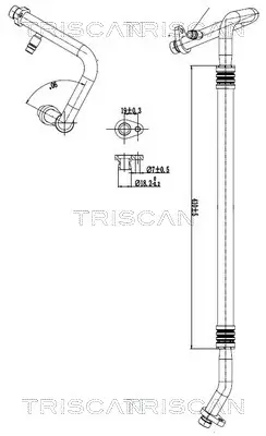Hochdruck-/Niederdruckleitung, Klimaanlage hinten TRISCAN 9010 10022 Bild Hochdruck-/Niederdruckleitung, Klimaanlage hinten TRISCAN 9010 10022