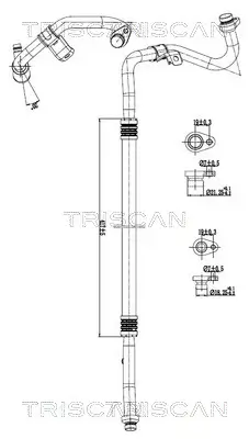 Hochdruck-/Niederdruckleitung, Klimaanlage vorne TRISCAN 9010 10030 Bild Hochdruck-/Niederdruckleitung, Klimaanlage vorne TRISCAN 9010 10030