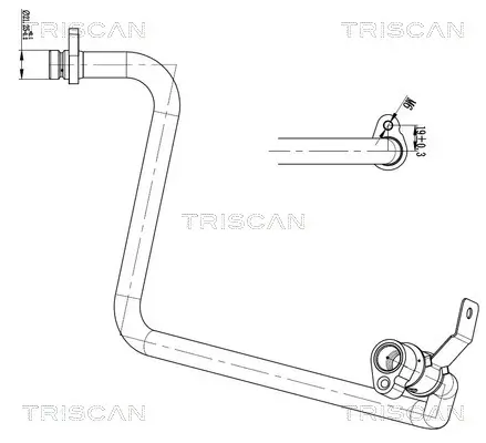 Hochdruck-/Niederdruckleitung, Klimaanlage vorne TRISCAN 9010 10036
