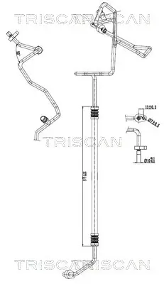 Hochdruck-/Niederdruckleitung, Klimaanlage TRISCAN 9010 10037