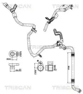 Hochdruck-/Niederdruckleitung, Klimaanlage hinten TRISCAN 9010 10039 Bild Hochdruck-/Niederdruckleitung, Klimaanlage hinten TRISCAN 9010 10039
