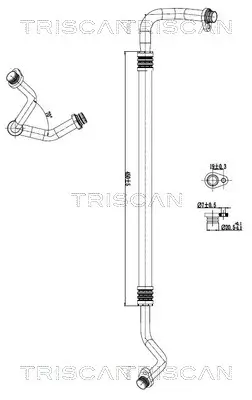 Hochdruck-/Niederdruckleitung, Klimaanlage TRISCAN 9010 10043 Bild Hochdruck-/Niederdruckleitung, Klimaanlage TRISCAN 9010 10043