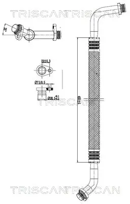 Hochdruck-/Niederdruckleitung, Klimaanlage TRISCAN 9010 10044 Bild Hochdruck-/Niederdruckleitung, Klimaanlage TRISCAN 9010 10044