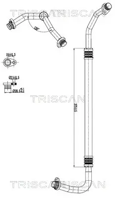 Hochdruck-/Niederdruckleitung, Klimaanlage TRISCAN 9010 10045 Bild Hochdruck-/Niederdruckleitung, Klimaanlage TRISCAN 9010 10045