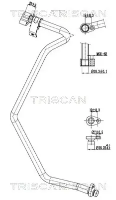 Hochdruck-/Niederdruckleitung, Klimaanlage hinten TRISCAN 9010 10050 Bild Hochdruck-/Niederdruckleitung, Klimaanlage hinten TRISCAN 9010 10050