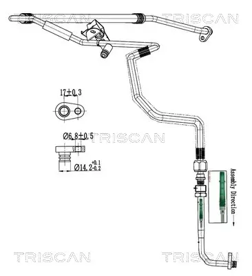 Hochdruck-/Niederdruckleitung, Klimaanlage TRISCAN 9010 10051 Bild Hochdruck-/Niederdruckleitung, Klimaanlage TRISCAN 9010 10051